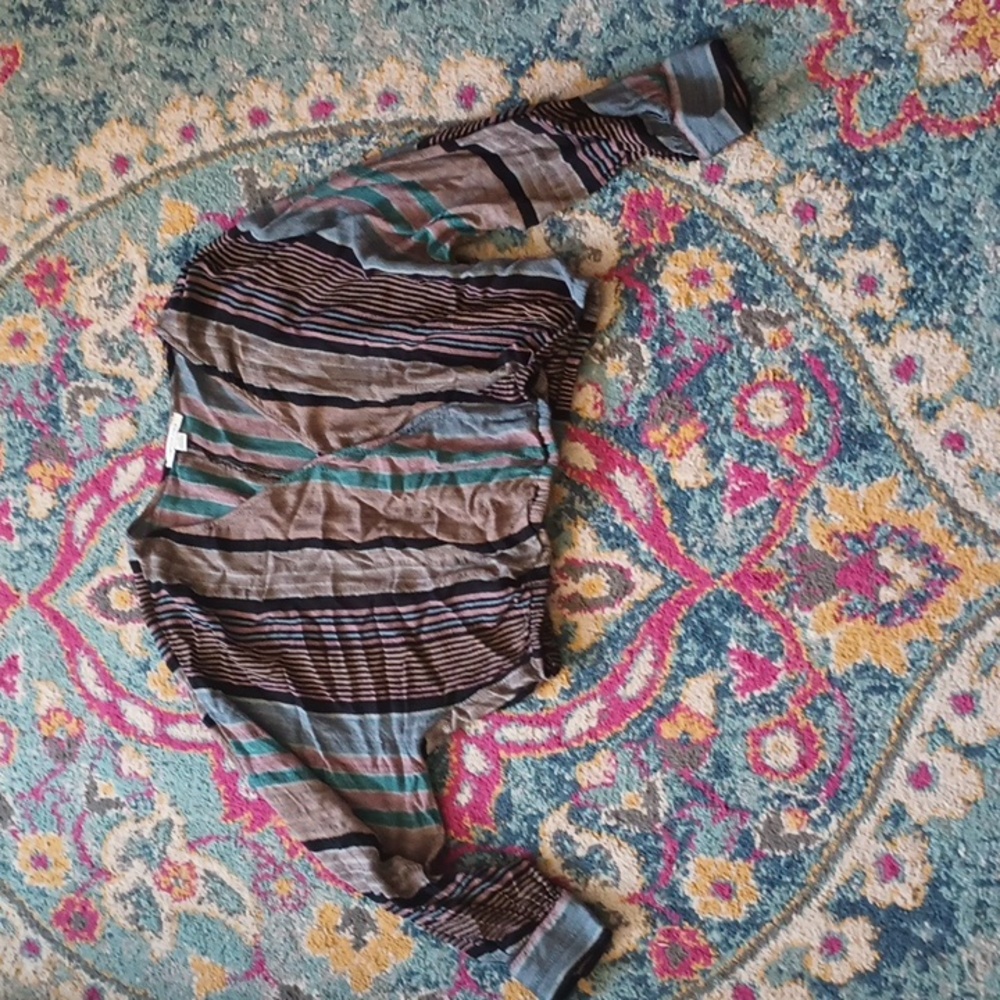 American Eagle Boho Striped Crop top S